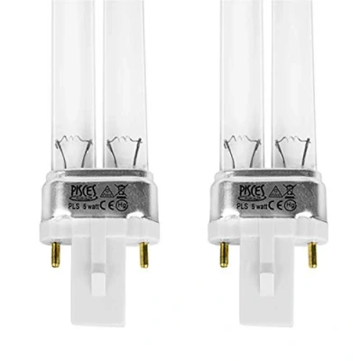 Image of Pisces Twin Pack 5w (watt) PLS Replacement UV Bulb Lamp for Pond Filter UVC