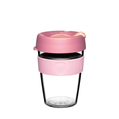 Image of KeepCup Original, Lightweight Plastic Reusable Coffee Cup with Splashproof Sipper Lid 12oz/340ml Peaches
