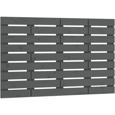 Image of vidaXL Wall Headboard Grey 106x3x63 cm Solid Wood Pine