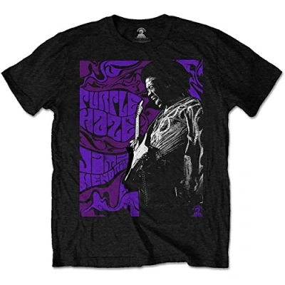 Image of Rockoff Trade Men&#039;s Jimi Hendrix Purple Haze T Shirt, Black, X Large