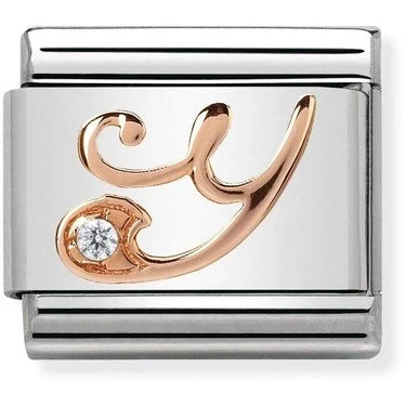 Image of Nomination Rose Gold Letter Y Charm
