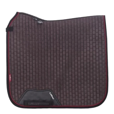 Image of LeMieux Suede Dressage Square Saddlepad Cinder Large