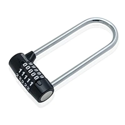 Image of Large Lengthened Beam Locker Cabinet Door Handles Combination Lock Padlock Gym 5 Digit Safety Luggage Wardrobe
