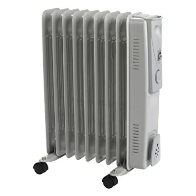 Image of Status Oil Filled Radiator 9 Fin 2000 Watt Grey
