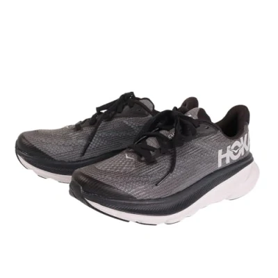 Image of HOKA Clifton 9 Youth Unisex Neutral running shoes for kids, Size: 2.5, Black/white Textile/synthetics