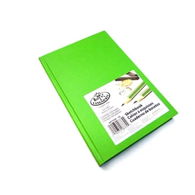 Image of Royal &amp; Langnickel Light Green A5 Sketchbook Cartridge Drawing Paper Artist Sketch Book Pad Casebound 110gsm 220 Pages (14cm x 21.6cm)