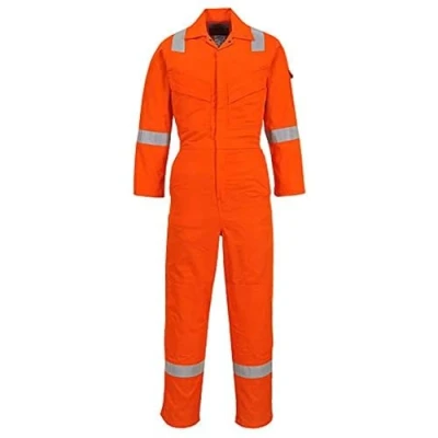 Image of Portwest Flame Resistant Light Weight Anti Static Coverall 280g Orange XL