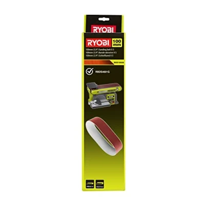 Image of 5 RYOBI Grinding Belts 100 x 914 mm for Belt Sander Grain 80 BSS100A5