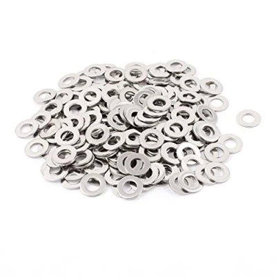 Image of Sourcingmap 200pcs 304 Stainless Steel M6 Plain Flat Washers Spacer Silver Tone