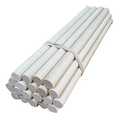 Image of Trustleaf 12mm x 20cm Birch Hardwood Wooden Dowels/Craft Sticks (20 Pack)