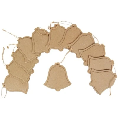 Image of Flat ornament Bell pack of 12