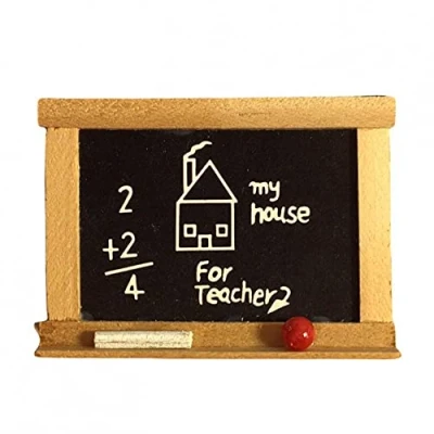 Image of Melody Jane Dolls House Chalk Board Blackboard Miniature School Study Office Accessory 1:12
