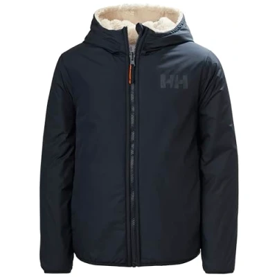 Image of Helly Hansen JR Champ Reversible Unisex Fleece jacket for kids, Size: 12y, Navy