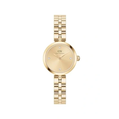 Image of Daniel Wellington Elan Lumine golden women&#039;s watch DW00100718 316L steel background