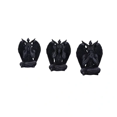 Image of Nemesis Now Three Wise Baphomet 10.2cm, Black