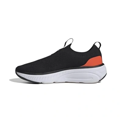 Image of adidas Men&#039;s Cloudfoam GO Sock Shoes, core Black/Cloud White/Solar red, 6.5 UK