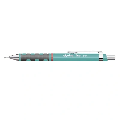 Image of rOtring Tikky Pastel Mechanical Pencils HB 0.5 mm Sea Blue with Comfort Rubber Grips 12 Count