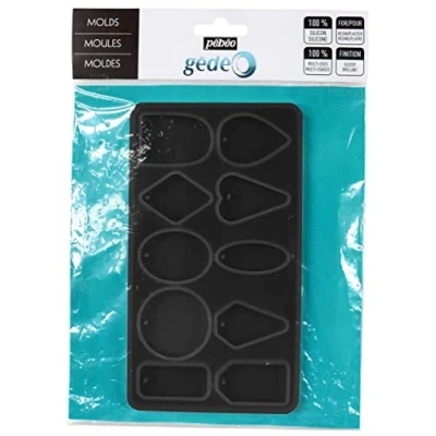 Image of Pebeo 4 Silicon Moulds Geometric Board, Assorted, 1 Planche