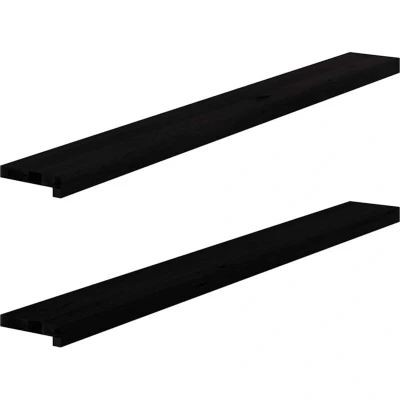 Image of vidaXL Window Sills 2 pcs Dark Brown 140x15x2 cm Solid Wood Oak