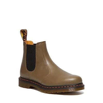 Image of DR MARTENS Men&#039;s Chelsea Boot, Olive Carrara, 8 UK