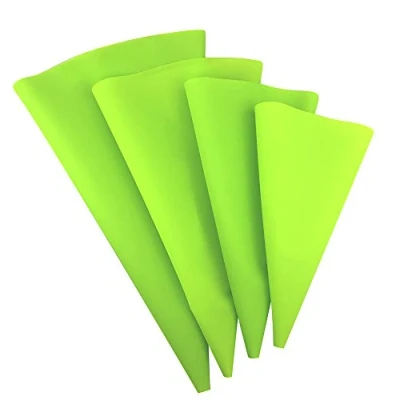 Image of Chikanb 4 PCS Piping Bags Reusable, Thickened Pastry Icing Reusable Cream Bag Kit for Cake Decorating Baking Cookies Chocolate Cupcake, DIY Tool, Green (10&quot;,12&quot;,14&quot;,19&quot;)