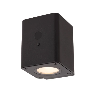 Image of Ramin Wall light Outdoor Solar LED Dim. 2850K/3150K IP54 Day/Night Sensor Black
