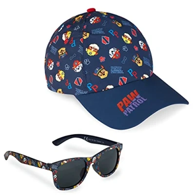 Image of Paw Patrol Baseball Cap and Kids Sunglasses Boys Sun Hat &amp; UV400 for Summer Set (Navy)