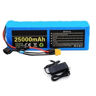 Image of GNIUBBDB 48V 25Ah 13S3P E Bike Lithium Ion Battery Pack with Charger Built in BMS for 200 1200W Electric Bicycle Motor T Plug