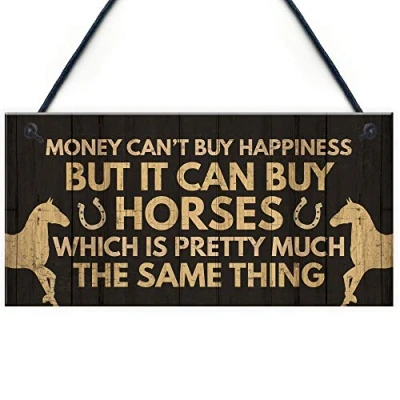 Image of RED OCEAN Novelty Horse Accessories Gifts For Girls Women Stable Door Animal Funny Sign Gift Lovers