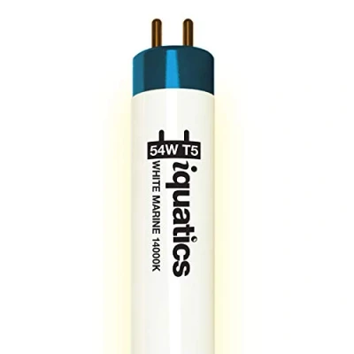 Image of iQuatics Aquarium Fish Tank Fluorescent Light Bulb T5, White 14000k, 54w 1150mm 46