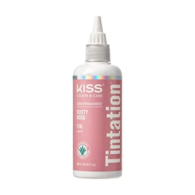 Image of Kiss Tintation Semi Permanent Hair Colour With Argan Oil, Aloe Vera Dusty Rose T745