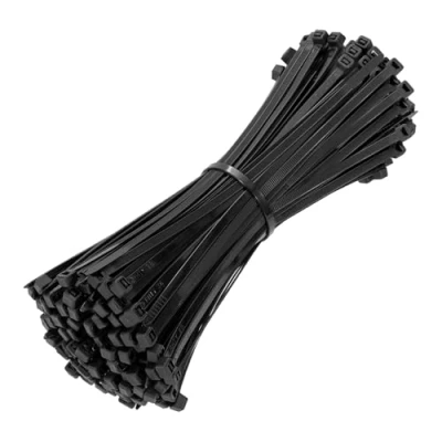 Image of Beshine Black Cable Ties, 200mm x 4.8mm, Pack of 200, 8&quot; Tie Wraps Self Locking Small Nylon Zip Ties for Home Office Garage and Workshop