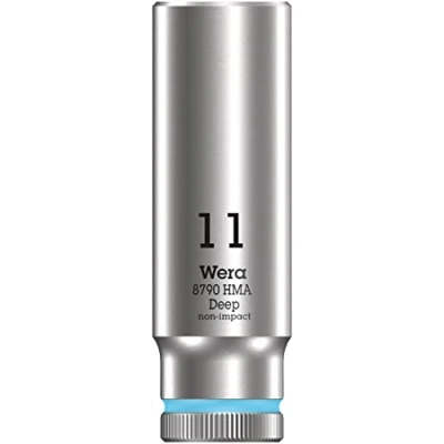 Image of Wera 05004508001 8790 HMA Deep Socket, Cyan, 11.0 mm