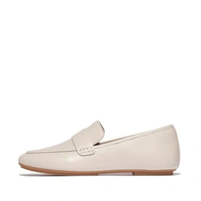 Image of Fitflop Women&#039;s DELICATO Soft Leather Loafers, Beige, 5 UK