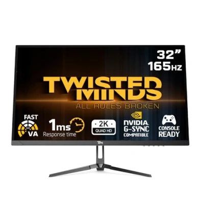 Image of Twisted Minds 32 Inch Display Fast VA Gaming Monitor 2560 x 1440 QHD Resolution, 165 Hz Refresh Rate, 16:9 Aspect Ratio, 1ms Response Time Black (TM32QHD165VA)