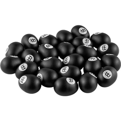 Image of Meinl Percussion Egg Shaker set 24 in a with clear, soft Sound Musical Instrument Plastic, Black (ES SET24 BK)