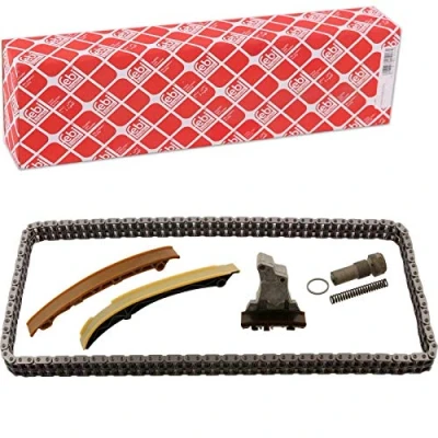 Image of 1110500411, 1110500411S1, A1110500411, A1110500411S1 Timing chain Kit FEBI BILSTEIN 30304 with slide rails, tensioner Duplex, Closed