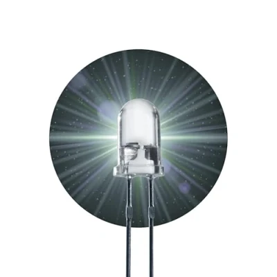 Image of Lumetheus LEDs 5 mm Colour whiteExtra Super Bright 25.000 mcd 100 pieces 2 3 Volts Pin Light Emitting LED Diode