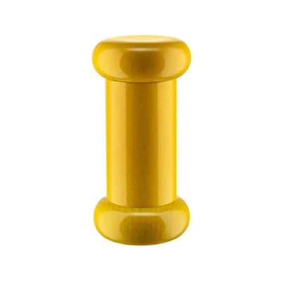 Image of Alessi MP0210 Salt, Pepper and Spice Grinder in Beech Wood, Yellow 100 Values Collection