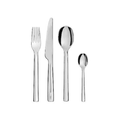 Image of Alessi Cutlery Set Ovale REB09S24 24 Piece by Ronan &amp; Erwan Bouroullec