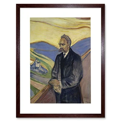 Image of Wee Blue Coo Edvard Munch Friederich Nietzsche Painting Framed Wall Art Print