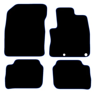 Image of Carsio Carpet Car Mats For Nissan Qashqai e Power 2022+ Onwards Tailored Fit Floor Mat Set Complete Accessory Black Custom Fitted All Weather, Anti Slip Backing &amp; Blue Trim