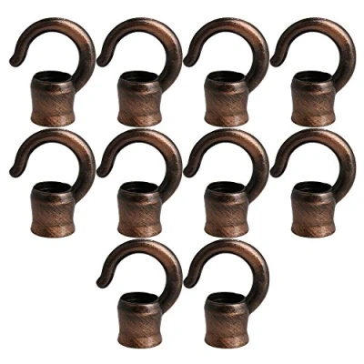 Image of BQLZR Bronze Zinc Alloy Vintage M10 Thread Ceiling Hook Holder Chandelier Pendant Lamp Base Light DIY Accessory Pack of 10