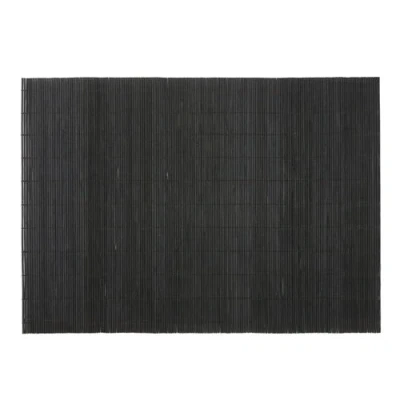 Image of BambooMN Bamboo Placemat/Sushi Rolling Mat 18.75&quot; x 13&quot; Black, 4 pcs