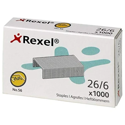 Image of Rexel No.56 Staples 6mm (1000 Pack)
