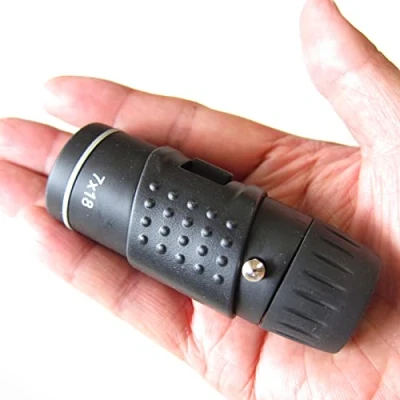 Image of AniWorld Pocket 7x18 Monocular with Adjustable Focus Handheld Small Tiny Telescope Monoscope, Waterproof, Portable Spotting Scopes for Hiking Camping Travel