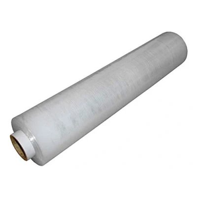 Image of Pkge 400mm x 250m 17mu Pallet Stretch Shrink Wrap Roll Parcel Packing Cling Industrial Film for Moving House Wrapping Pallets and Parcels (Clear, Pack of 1)