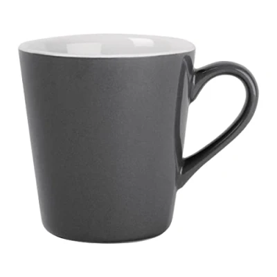 Image of Olympia Cafe Flat White Cups in Grey 170ml Chip Proof, Dishwasher and Microwave Safe, Durable Hotel Restaurant Café Tea Coffee Mugs Pack of 12