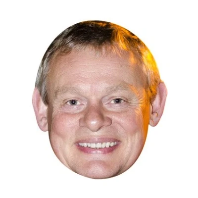 Image of FoxyPrinting Martin Clunes Celebrity Cardboard Party Face Mask Fancy Dress