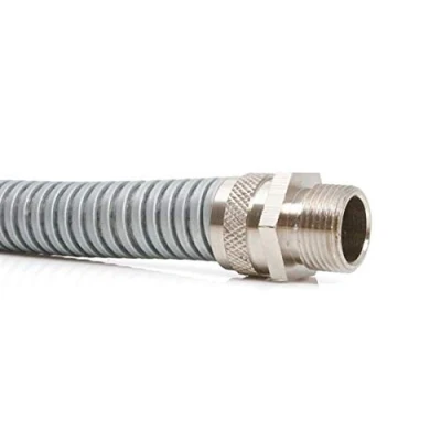 Image of Galvanised Steel Flexible Conduit 10m &amp; 10 Swivel Glands Contractor Pack